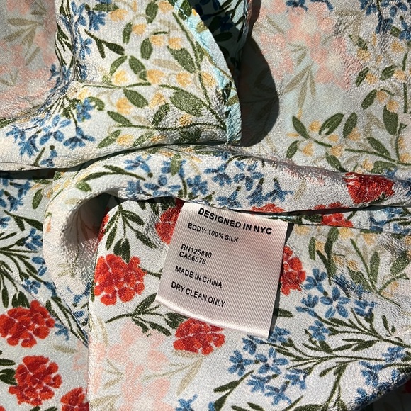 INTERMIX Nessa Silk Floral High-Low Dress size 0 - Picture 8 of 13